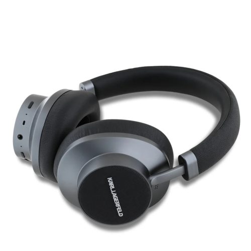 Karl Lagerfeld Saffiano Metal Logo ANC/ENC Vezeték nélküli fejhallgató Fekete