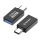 Techsuit - OTG Adapter AluCoreX (A14) - USB-ről Type-C-re, 10 Gbps, Plug and Play, Alumínium ötvözet, Gyors adatátvitel - Fekete