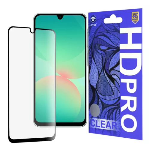 Lito - HD Pro Clear - Samsung Galaxy A26 5G - Fekete üvegfólia