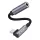 Techsuit - Prémium Kábel Adapter MusicDoX (AC7) - Lightning 3.5 mm Jackhez, Hi-Fi Hangzás, 3A, ABS, 0.1m - Szürke