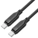 Type-C to Type-C Fekete Acefast C16-03 Adatkábel – Gyors Töltés, 60W, 3A, Hajlításálló, 1.2m