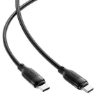Type-C to Type-C Fekete Acefast C16-03 Adatkábel – Gyors Töltés, 60W, 3A, Hajlításálló, 1.2m