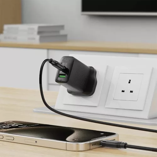 Type-C to Type-C Fekete Acefast C16-03 Adatkábel – Gyors Töltés, 60W, 3A, Hajlításálló, 1.2m