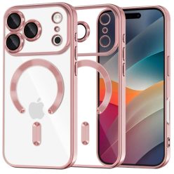   iPhone 17 Pro Max Techsuit - Luxury Crystal MagSafe - Pink tok