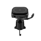 Acefast D32 Mágneses Légbeömlő Tartó 15W Induktív Töltővel és Visszahúzható USB-C Kábellel - Fekete