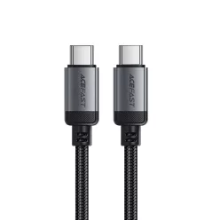   Acefast - Adatkábel (C20-03) - USB-C a Type-C, 60W, 3A, Gyorstöltés, Hajlításálló, Nylon Fonat, 1.2m - Fekete