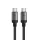 Acefast - Adatkábel (C20-03) - USB-C a Type-C, 60W, 3A, Gyorstöltés, Hajlításálló, Nylon Fonat, 1.2m - Fekete