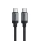 Acefast - Adatkábel (C20-03) - USB-C a Type-C, 60W, 3A, Gyorstöltés, Hajlításálló, Nylon Fonat, 1.2m - Fekete