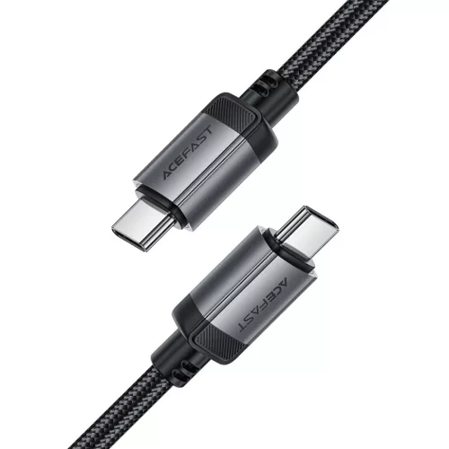 Acefast - Adatkábel (C20-03) - USB-C a Type-C, 60W, 3A, Gyorstöltés, Hajlításálló, Nylon Fonat, 1.2m - Fekete