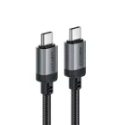 Acefast - Adatkábel (C20-03) - USB-C a Type-C, 60W, 3A, Gyorstöltés, Hajlításálló, Nylon Fonat, 1.2m - Fekete