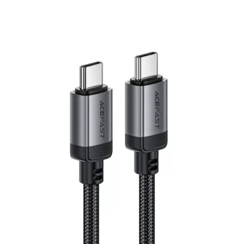Acefast - Adatkábel (C20-03) - USB-C a Type-C, 60W, 3A, Gyorstöltés, Hajlításálló, Nylon Fonat, 1.2m - Fekete