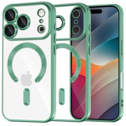   iPhone 17 Pro Max Techsuit - Luxury Crystal MagSafe - Világos Zöld tok