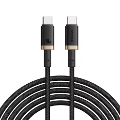   MacBook Baseus - Data Cable Dura Series (P10377803U03-00) - Gyors töltés, Type-C, PD 240W, 480Mbps, 1m - Arany / Fekete