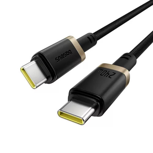 MacBook Baseus - Data Cable Dura Series (P10377803U03-00) - Gyors töltés, Type-C, PD 240W, 480Mbps, 1m - Arany / Fekete