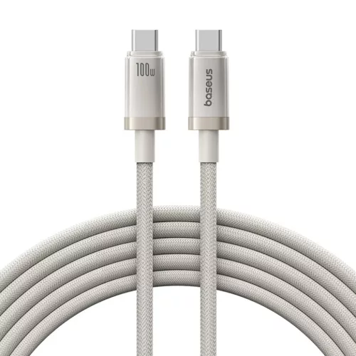 USB-C to Type-C, 100W, Gyors töltés, 480Mbps, 2m - Galaxy Titanium Gold Baseus Data Cable Titanium (P10378100G21-01)