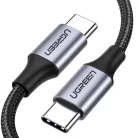 Ugreen USB Type-C - USB Type-C kábel QC. 480Mbps 60W 3A 1m fekete és szürke (US261 50150)