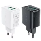 Acefast Töltő Adapter 2 X USB 18W QC 3.0 AFC, FCP fekete  (A33 black)
