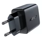 Acefast Töltő Adapter 2 X USB 18W QC 3.0 AFC, FCP fekete  (A33 black)