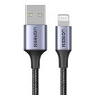 UGREEN US199 Lightning - USB kábel, 2,4A, 1 m (fekete)