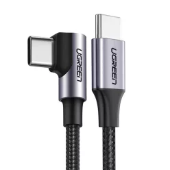   Ugreen US255 USB-C to USB-C kábel, 3m, 60W, szögletes (fekete)