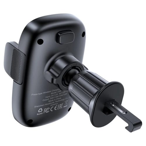 Autós tartó vezeték nélküli töltéssel (D48) 4.7 - 6.9"-es telefonhoz Acefast - Légbeömlőhöz, mágneses rögzítés, önzáró, 15W - Fekete
