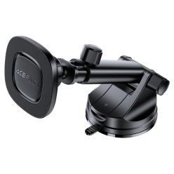   Autós tartó Acefast (D45) - műszerfalra, erős mágneses fogás, teleszkópos rúd, csúszásgátló párna, 4.7 - 6.9" telefonokhoz - Fekete