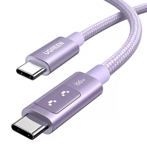Ugreen Uno L509 USB-C USB-C kábel, 100W, 2m (Lila)