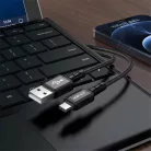 Acefast USB–USB-C adatkábel 3A 1,2 m alumíniumötvözet fekete