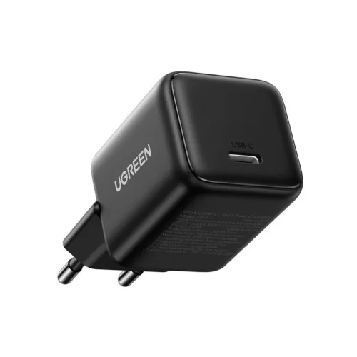 Ugreen X513 30W GaN fali töltő 1x USB-C + 1m USB-C kábel - Fekete