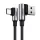 Ugreen US176 USB - USB-C kábel, 90 fokban döntött, 3A, 2m (fekete)