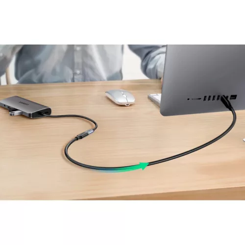 Ugreen USB-C 3.1 Gen2 hosszabbító kábel, 4K, 100W, 1m (fekete)