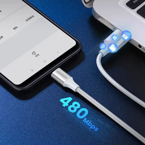 Ugreen US288 60130 USB-A / USB-C QC 3.0 3A 0.5m kábel - fehér