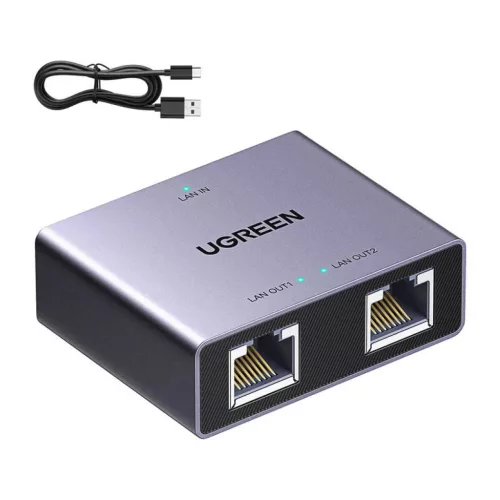 Ugreen Gigabites Ethernet Elosztó Adapter NW301 (1x2)