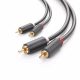Ugreen 2x RCA (Cinch) - 2x RCA (Cinch) AV104 kábel 1m (fekete)