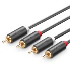 Ugreen 2x RCA (Cinch) - 2x RCA (Cinch) AV104 kábel 1m (fekete)