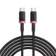 MacBook Piros / Fekete Baseus - Data Cable Dura Series (P10377803U03-01) - Gyors töltés, Type-C, PD 240W, 480Mbps, 1m