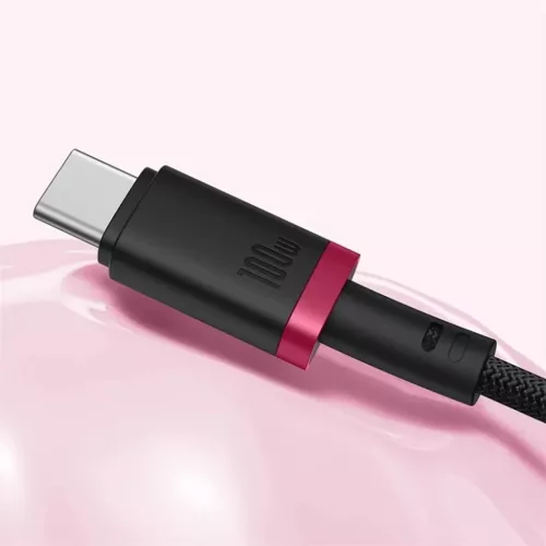 MacBook Piros / Fekete Baseus - Data Cable Dura Series (P10377803U03-01) - Gyors töltés, Type-C, PD 240W, 480Mbps, 1m
