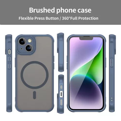 iPhone 13 Techsuit - HaloFrost II MagSafe tok - Sötétkék