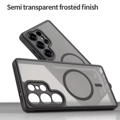 Samsung Galaxy S25 Ultra Fekete Techsuit - HaloFrost II MagSafe tok
