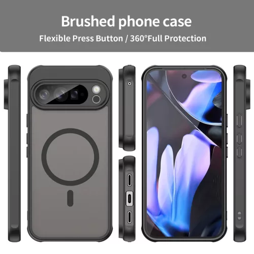Google Pixel 10 Pro XL Mágneses Tok - Techsuit HaloFrost II - Fekete tok