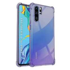   Techsuit - Ütésálló átlátszó szilikon - Huawei P30 Pro / P30 Pro New Edition - Füstfekete tok