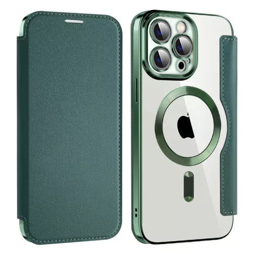 iPhone 14 Pro Max Zöld Techsuit SmartMag Könyvtok