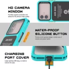 iPhone 12/12 Pro/13/13 Pro/14/14 Pro/15/15 Pro/16 Kék ShellBox AirBox Vízálló IP68 Tok (6,1 hüvelyk)