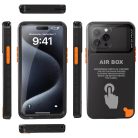 iPhone 12 Pro Max/13 Pro Max/14 Pro Max/15 Pro Max/16 Pro Max/15+/16+ Fekete ShellBox AirBox Vízálló IP68 (6,7 inch) tok