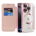 Techsuit - SmartMag Könyv Tok - iPhone 16 Pro - Rózsaszín tok