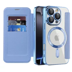   Techsuit - SmartMag Könyvtok - iPhone 16 Pro - Világoskék tok