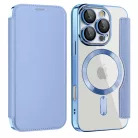 Techsuit - SmartMag Könyvtok - iPhone 16 Pro - Világoskék tok