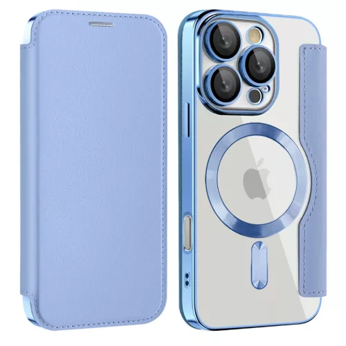 Techsuit - SmartMag Könyvtok - iPhone 16 Pro - Világoskék tok