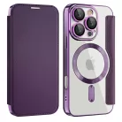 Techsuit - SmartMag Könyv Tok - iPhone 16 Pro - Lila tok