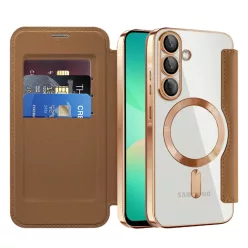   Techsuit - SmartMag könyvtok - Samsung Galaxy A26 5G - Barna tok